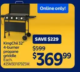 Walmart KingChii 32 4-burner propane griddle offer