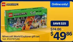 Walmart Minecraft World Explorer gift set offer