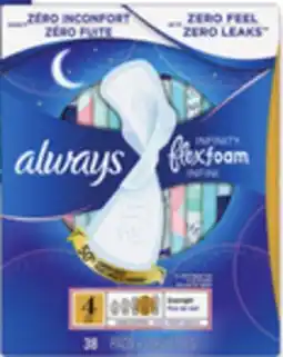 Walmart Always Flexfoam pads offer