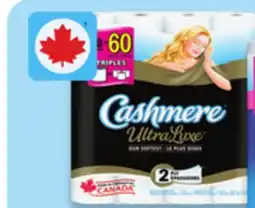 Walmart Cashmere Bathroom Tissue 30=62, 253 Sheets Per Roll or UltraLuxe 20 = 60, 198 Sheets per Roll offer