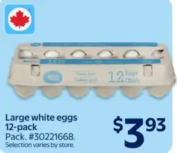 Walmart Large White Eggs 12-Pack offer