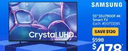 Walmart Samsung 55 55U7900F 4K Smart TV offer