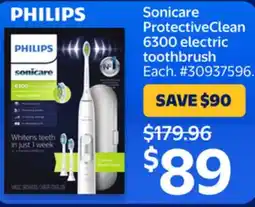 Walmart Sonicare Protective Clean 6399 electric brush offer