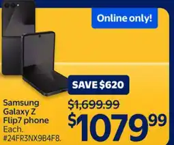 Walmart Samsung Galaxy Z Flip7 phone offer