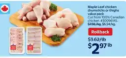 Walmart Maple Leaf chicken drumsticks offer