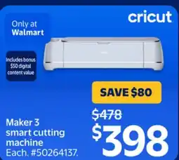 Walmart cricut Maker 3 smart cutting machine offer