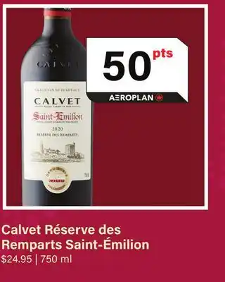 LCBO Calvet Réserve des Remparts Saint-Émilion offer