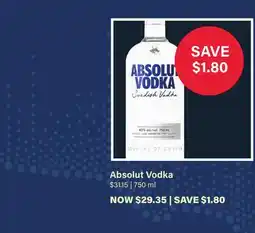 LCBO Absolut Vodka offer