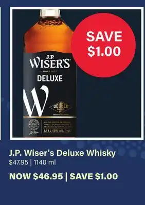 LCBO J.P. Wiser's Deluxe Whisky offer