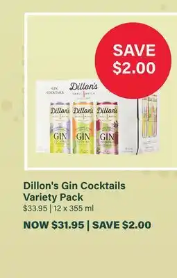 LCBO Dillon's Gin Cocktails Variety Pack offer