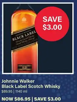 LCBO Johnnie Walker Black Label Scotch Whisky offer