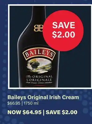 LCBO Baileys Original Irish Cream offer