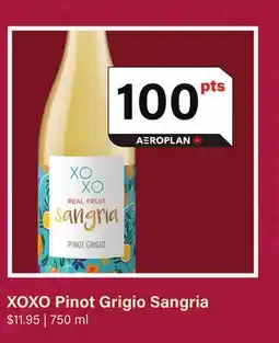 LCBO XOXO Pinot Grigio Sangria offer