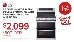 Goemans Appliances LG 7.3 CU. FT. SMART ELECTRIC DOUBLE OVEN RANGE WITH PROBAKE CONVECTION AND AIR FRY offer