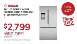Goemans Appliances BOSCH 36 100 SERIES SMART FRENCH DOOR STAINLESS STEEL REFRIGERATOR offer