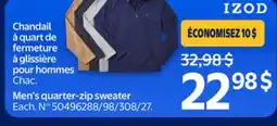 Walmart Men's quarter-zip sweater offer