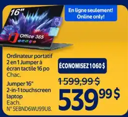 Walmart Jumper 16 2-in-1 Touchscreen laptop offer