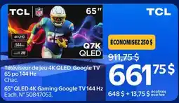 Walmart TCL 65 QLED 4K Gaming Google Tv 144 Hz offer