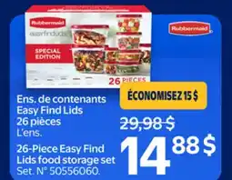 Walmart Rubbermaid 26-Piece Easy Find Lids food storage set offer