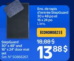Walmart StepGuard 30x 48 and 16 x 24 door mat set offer