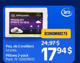 Walmart Pillows 2-Pack offer