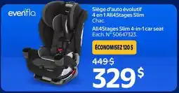 Walmart evenflo All4Stages Slim 4-in-1 car seat offer
