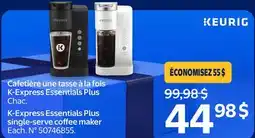 Walmart K-Express Essentials Plus single-serve coffee maker offer