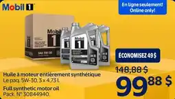 Walmart Mobil 1 Full synthetic motor oil offer