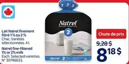 Walmart Natrel Fine-filtered 1% or 2% milk offer