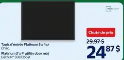 Walmart Platinum 3'x4' utility door mat offer