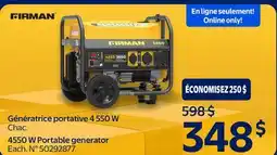 Walmart FIRMAN 4550 W Portable generator offer