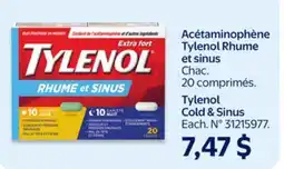 Walmart Tylenol Cold & Sinus offer