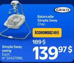 Walmart Graco Simple Sway swing offer