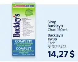 Walmart Buckley's syrup offer