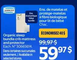 Walmart Organic sleep bundle crib mattress and protector offer
