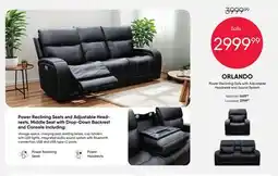 Meubles RD ORLANDO Power Reclining Seats Sofa offer