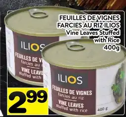 Supermarché PA FEUILLES DE VIGNES FARCIES AU RIZ ILIOS | Vine Leaves Stuffed with Rice offer