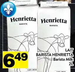 Supermarché PA LAIT BARISTA HENRIETTA | Barista Milk offer