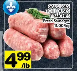 Supermarché PA SAUCISSES TOULOUSES FRAÎCHES | Fresh Sausages offer