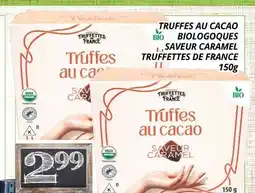Supermarché PA TRUFFES AU CACAO BIOLOGOQUES SAVEUR CARAMEL TRUFFETTES DE FRANCE offer