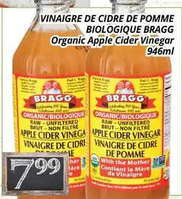 Supermarché PA VINAIGRE DE CIDRE DE POMME BIOLOGIQUE BRAGG | Organic Apple Cider Vinegar offer