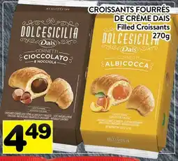 Supermarché PA CROISSANTS FOURRÉS DE CRÈME DAIS | Filled Croissants offer