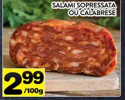 Supermarché PA SALAMI SOPRESSATA OU CALABRESE offer