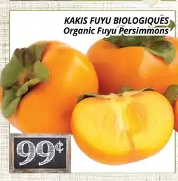 Supermarché PA KAKIS FUYU BIOLOGIQUES | Organic Fuyu Persimmons offer