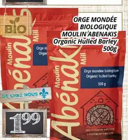 Supermarché PA ORGE MONDÉE BIOLOGIQUE MOULIN ABENAKIS | Organic Hulled Barley offer