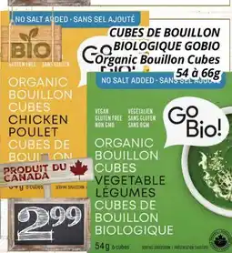 Supermarché PA CUBES DE BOUILLON BIOLOGIQUE GOBIO | Organic Bouillon Cubes offer