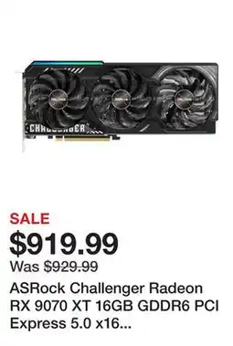 Newegg ASRock Challenger Radeon RX 9070 XT 16GB GDDR6 PCI Express 5.0 x16 Graphics Card RX9070XT CL 16G offer