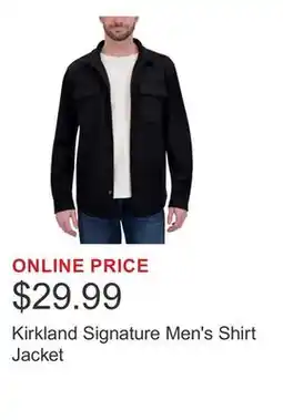Costco Kirkland Signature Men's Shirt Jacket offer