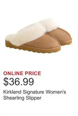 Costco Kirkland Signature Women's Shearling Slipper offer