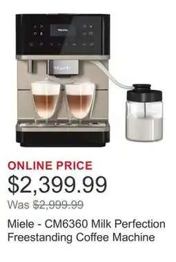 Costco Miele - CM6360 Milk Perfection Freestanding Coffee Machine offer